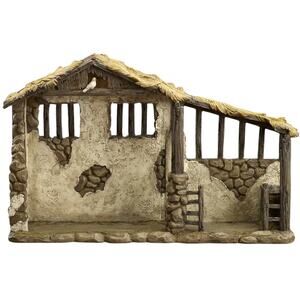 Lighted Stable - The Real Life Nativity by Three Kings 7" Set GFM 032 New